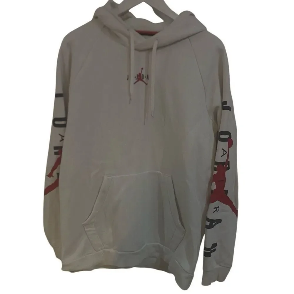 Jordan Air white red hoodie medium see photos